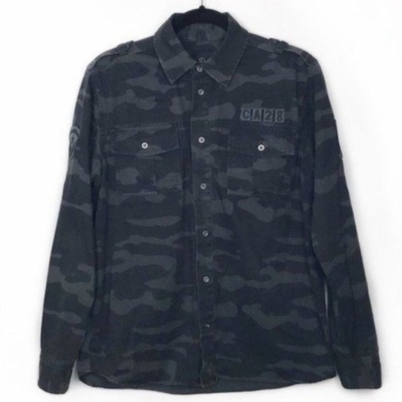 Rails Gavin Camo Printed Woven Shirt Jacket $188 Small - Picture 1 of 13